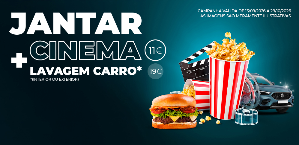 Jantar + Cinema + Lavagem de Carro 