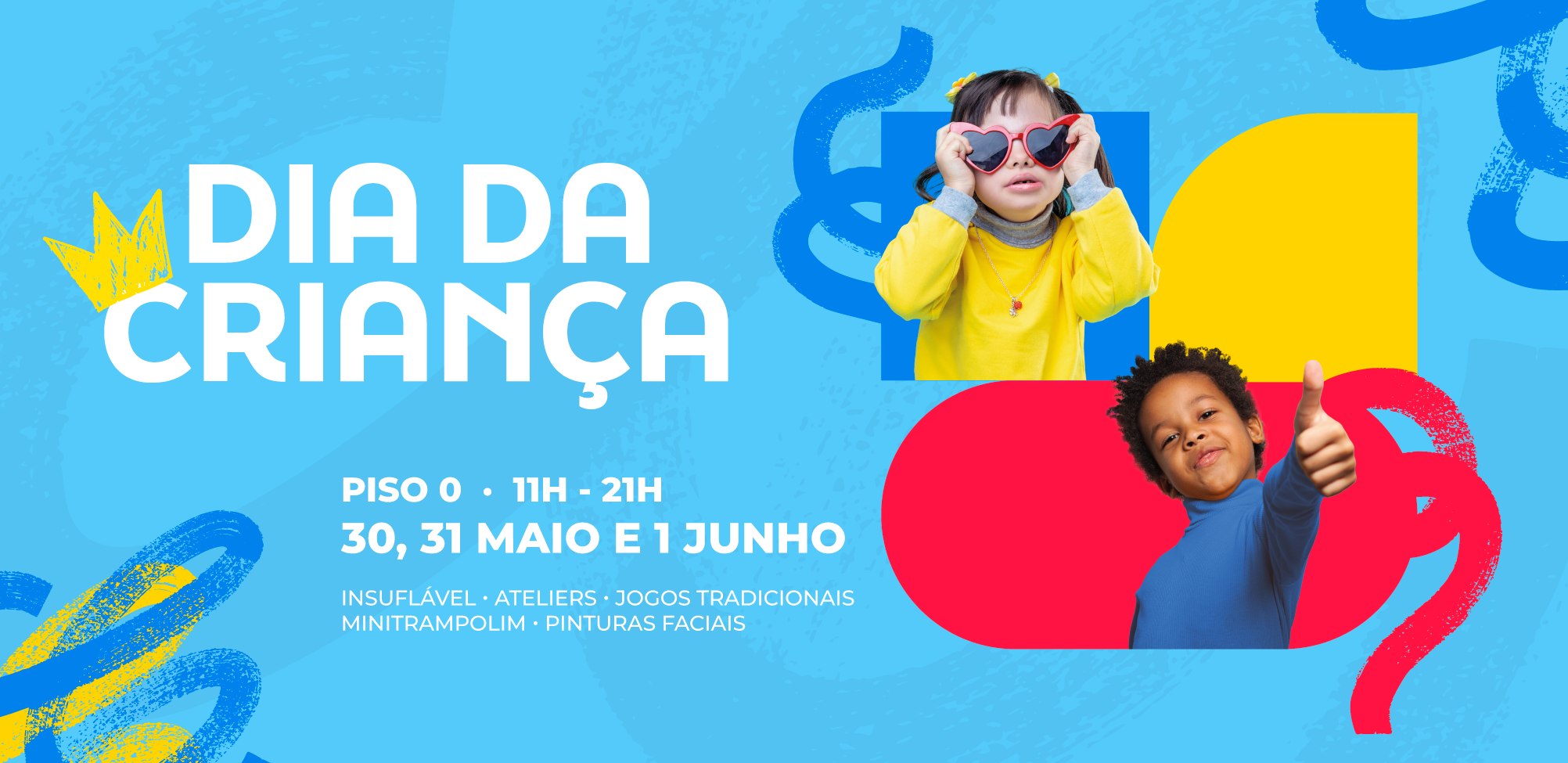 As atividades são imensas e preparadas de forma especial para todas as crianças.